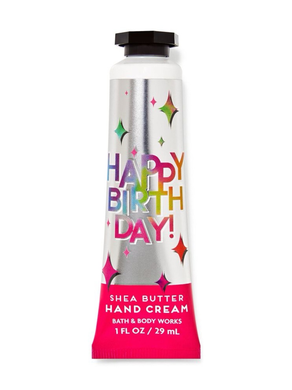 Bath & Body Works Shea Butter Hand Cream — Silver Tube with Bright Pink Accents